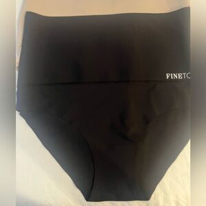 FINETOO black seamless tummy control underwear size large